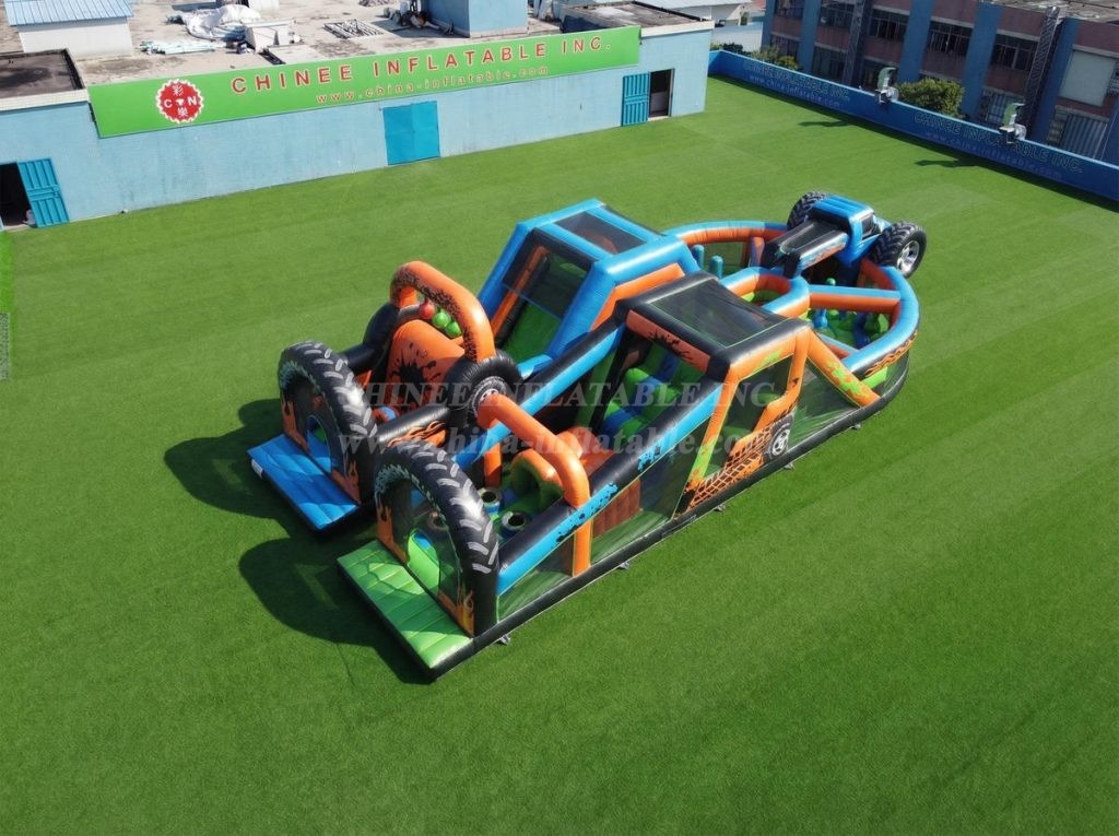 T7-5112 Monster Trucks Theme Inflatable Obstacle Courses