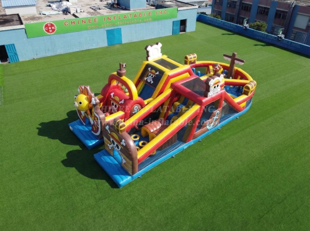 T7-5119 One Piece Theme Inflatable Obstacle Courses