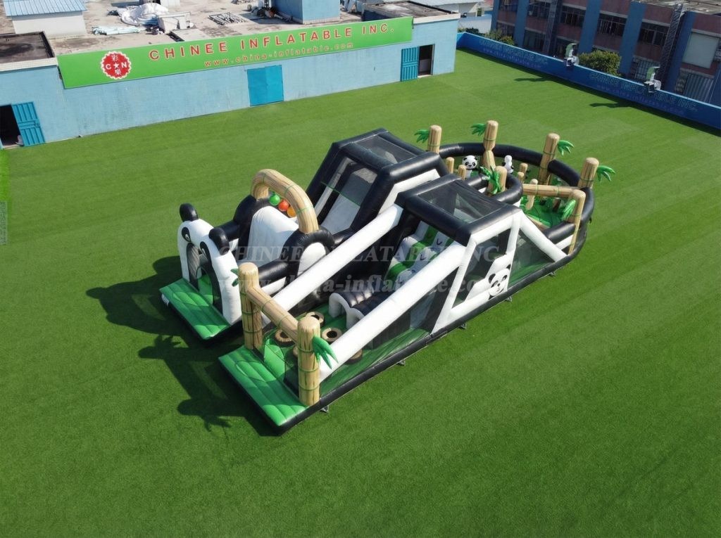 T7-5120 Panda Theme Inflatable Obstacle Courses