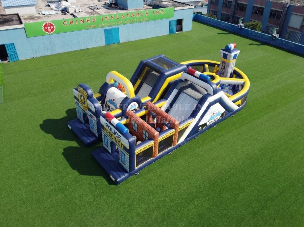 T7-5132 Police Station Theme Inflatable Obstacle Courses