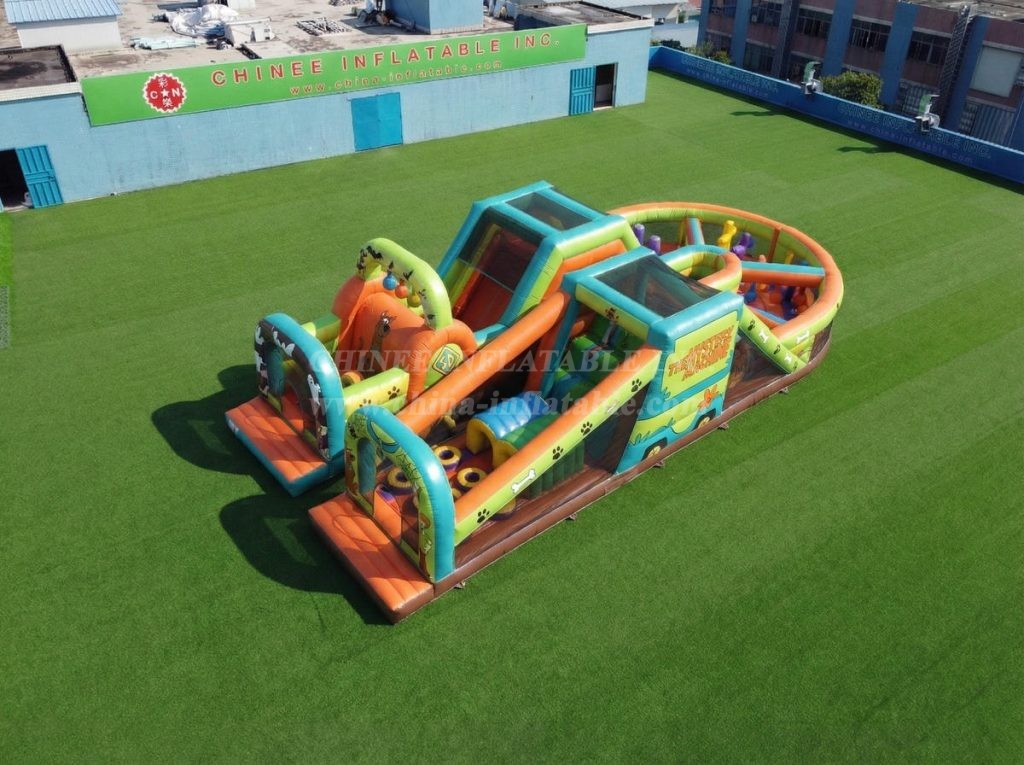 T7-5142 Scooby-Doo Theme Inflatable Obstacle Courses