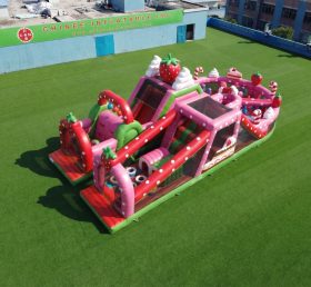 T7-5156 Strawberry Shortcake Theme Inflatable Obstacle Courses