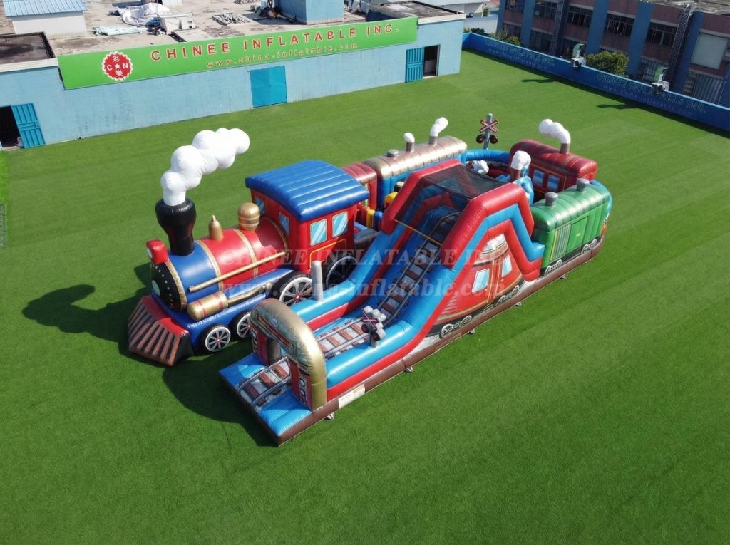 T7-5175 Train Theme Inflatable Obstacle Courses