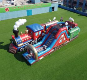 T7-5175 Train Theme Inflatable Obstacle Courses