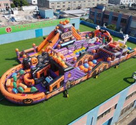 T7-5196 Halloween Theme Ginat Inflatable Obstacle Courses Challenging Run