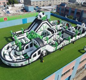 T7-5201 Panda Theme Ginat Inflatable Obstacle Courses Challenging Run