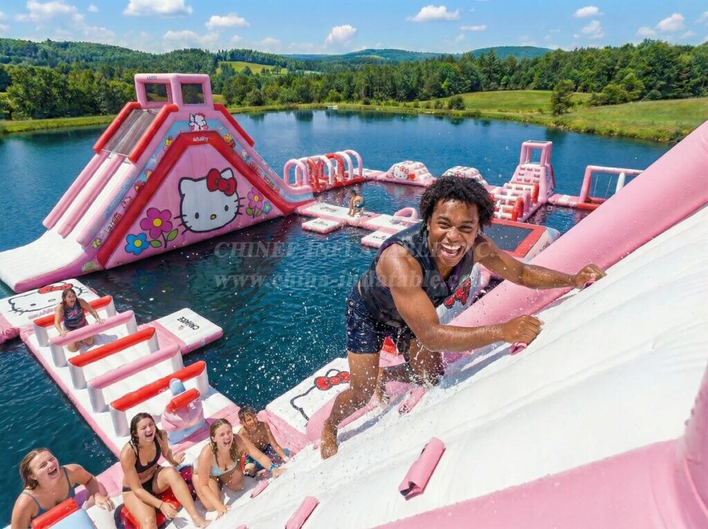 S615 Hello Kitty Theme Inflatable Water Park