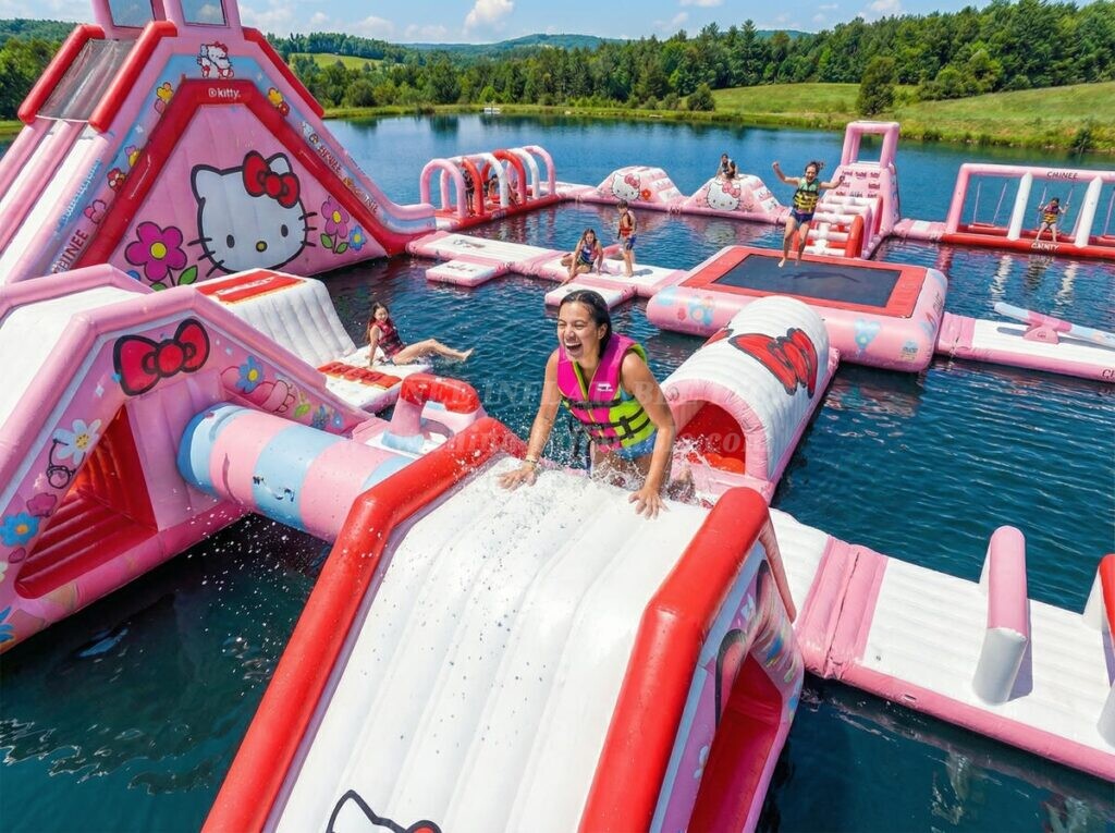 S615 Hello Kitty Theme Inflatable Water Park