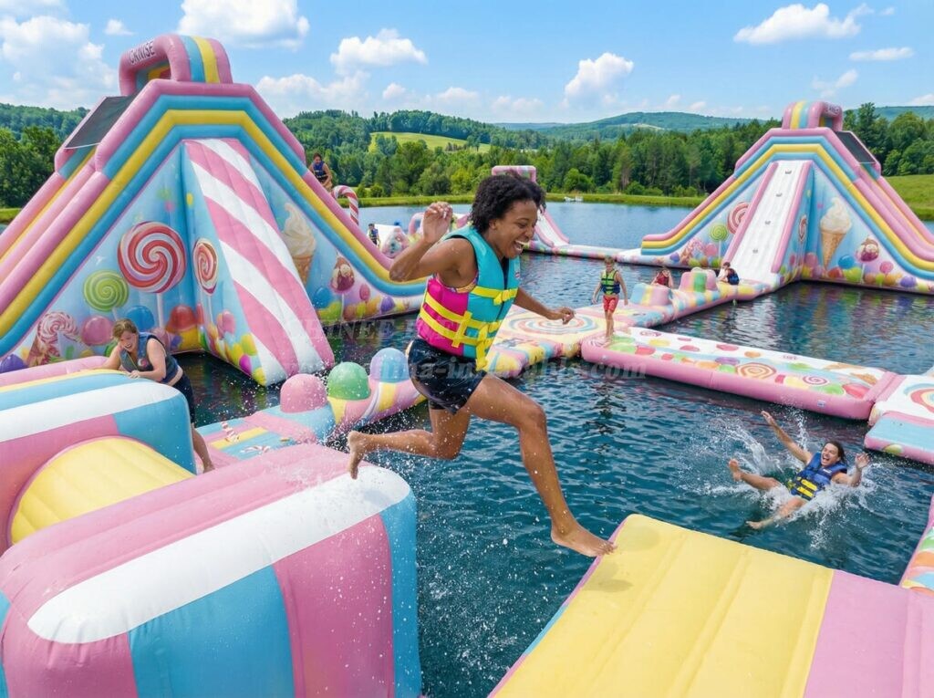 S626 Candy Theme Inflatable Water Park