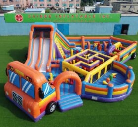 GF3-1439 Bus Theme Inflatable Playground