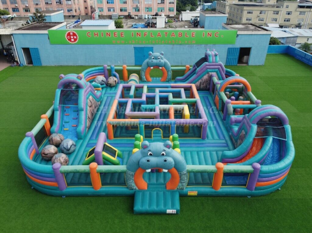 GF3-1467 Hippo Theme Inflatable Playground