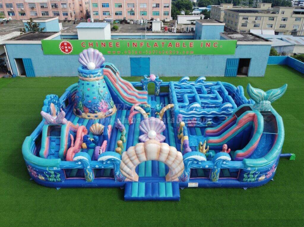 GF3-1543 Mermaid Theme Inflatable Park