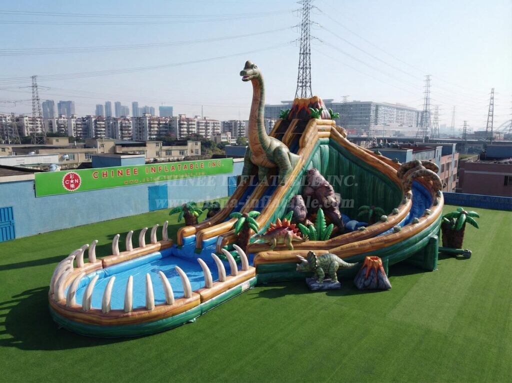 GS2-101 Dinosaur Theme Giant Inflatable Water Slide