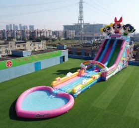 GS2-103 The Powerpuff Girls Theme Giant Inflatable Water Slide