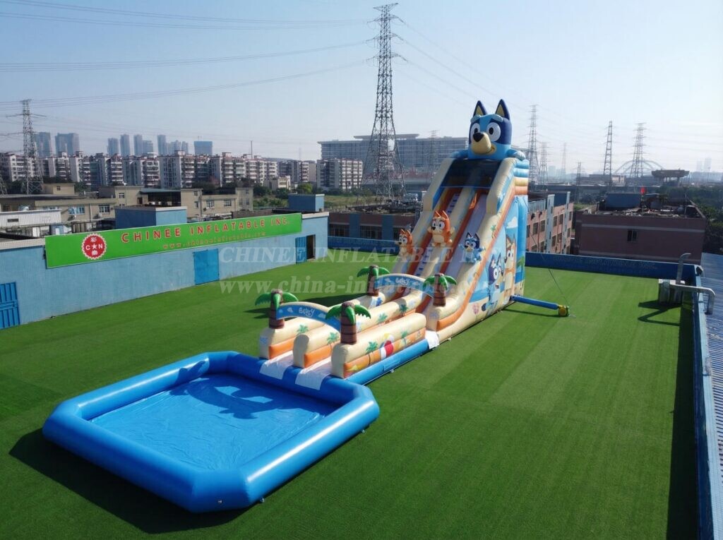 GS2-113 Bluey Theme Giant Inflatable Water Slide