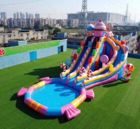GS2-114 Candy Theme Giant Inflatable Water Slide