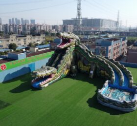 GS2-117 Crocodile Theme Giant Inflatable Water Slide