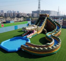 GS2-118 Crocodile Theme Giant Inflatable Water Slide