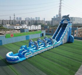 GS2-124 Dolphin Theme Giant Inflatable Water Slide