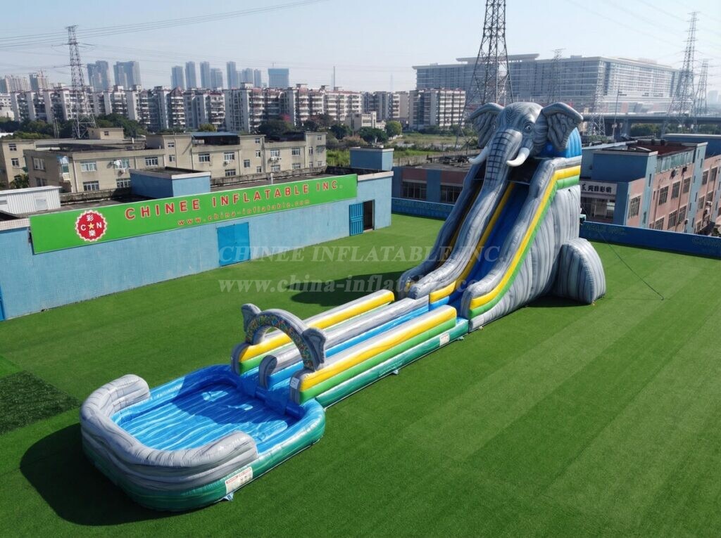 GS2-131 Elephant Theme Giant Inflatable Water Slide