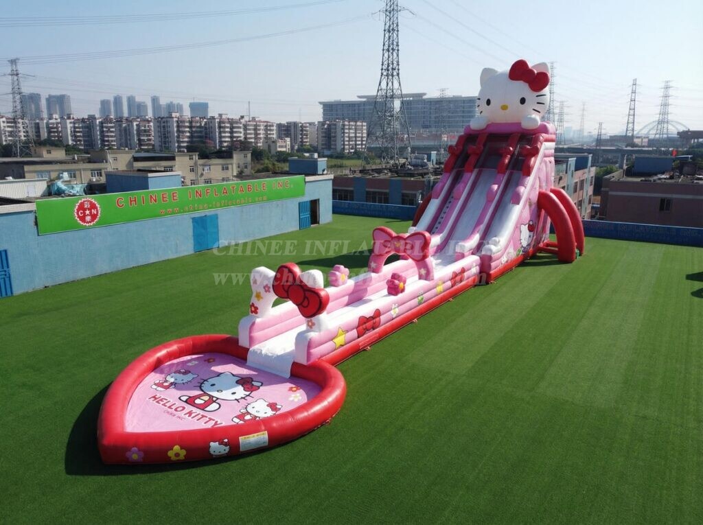 GS2-140 Hello Kitty Theme Giant Inflatable Water Slide
