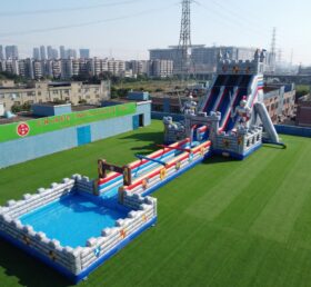 GS2-147 Knight Theme Giant Inflatable Water Slide