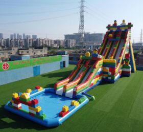 GS2-148 Lego Theme Giant Inflatable Water Slide