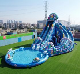 GS2-155 Mermaid Theme Giant Inflatable Water Slide