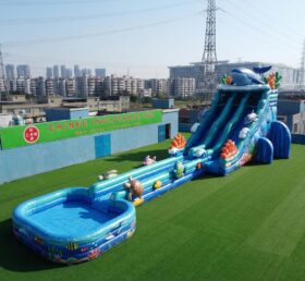 GS2-162 Ocean Theme Giant Inflatable Water Slide