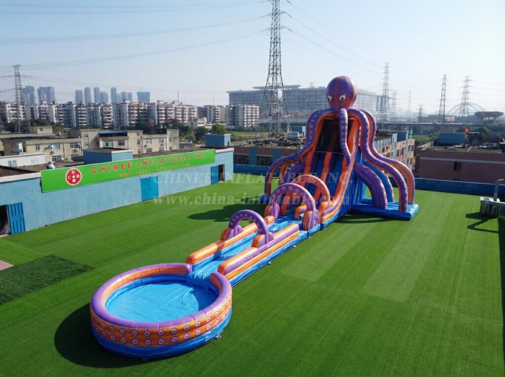 GS2-163 Octopus Theme Giant Inflatable Water Slide