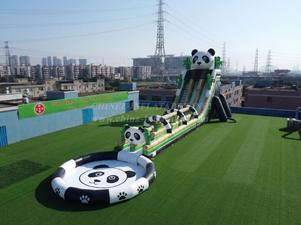GS2-165 Panda Theme Giant Inflatable Water Slide