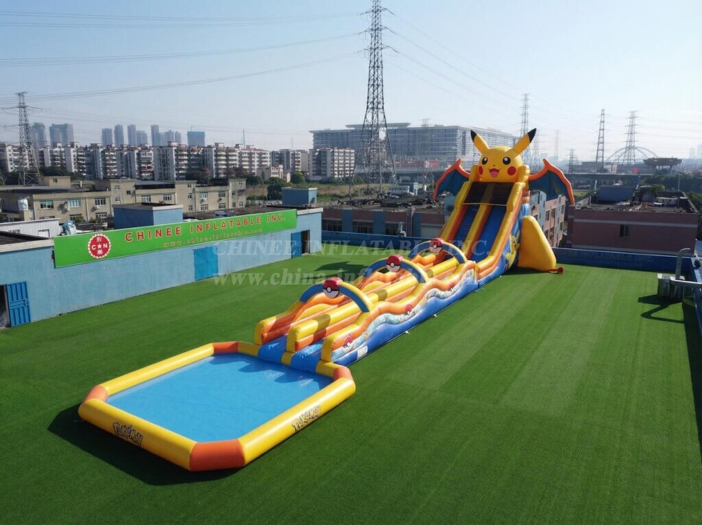 GS2-174 Pokemon Theme Giant Inflatable Water Slide