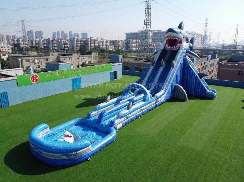 GS2-182 Shark Theme Giant Inflatable Water Slide