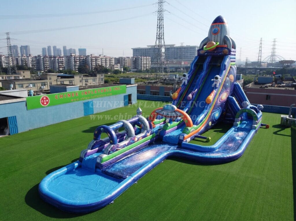 GS2-187 Space Theme Giant Inflatable Water Slide