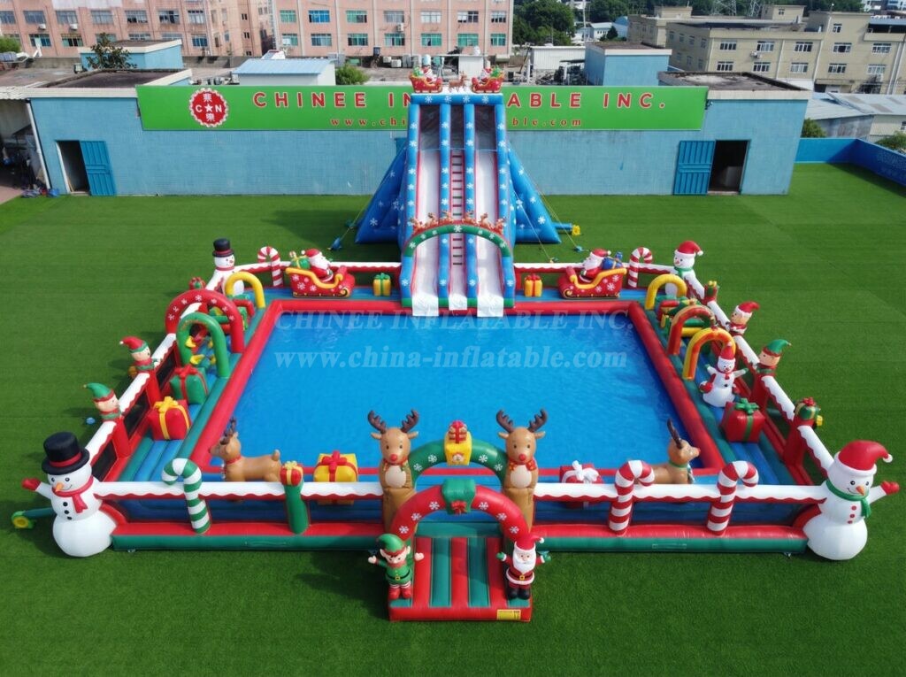 Pool3-862 Christmas Theme Inflatable Pool Water Park