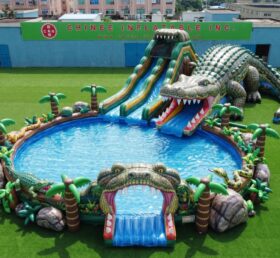 Pool3-865 Crocodile Theme Inflatable Pool Water Park