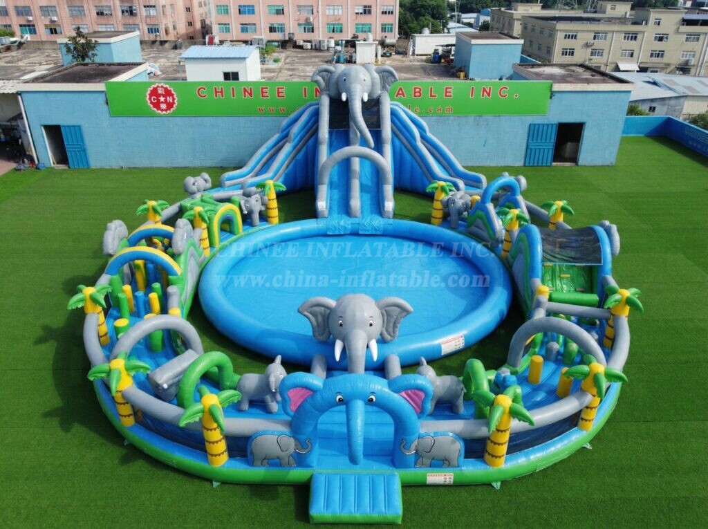 Pool3-870 Elephant Theme Inflatable Pool Water Park