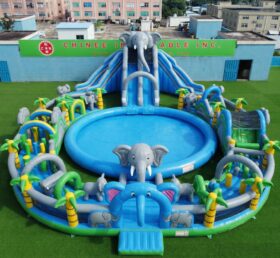 Pool3-870 Elephant Theme Inflatable Pool Water Park