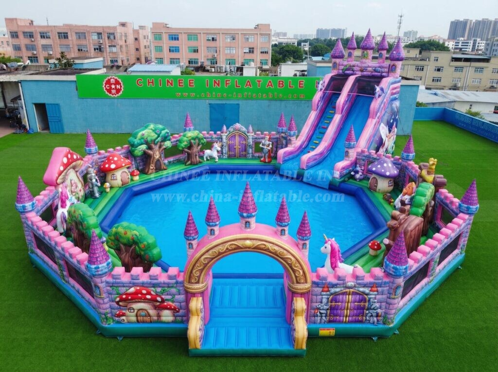 Pool3-871 Fairy Tale Theme Inflatable Pool Water Park
