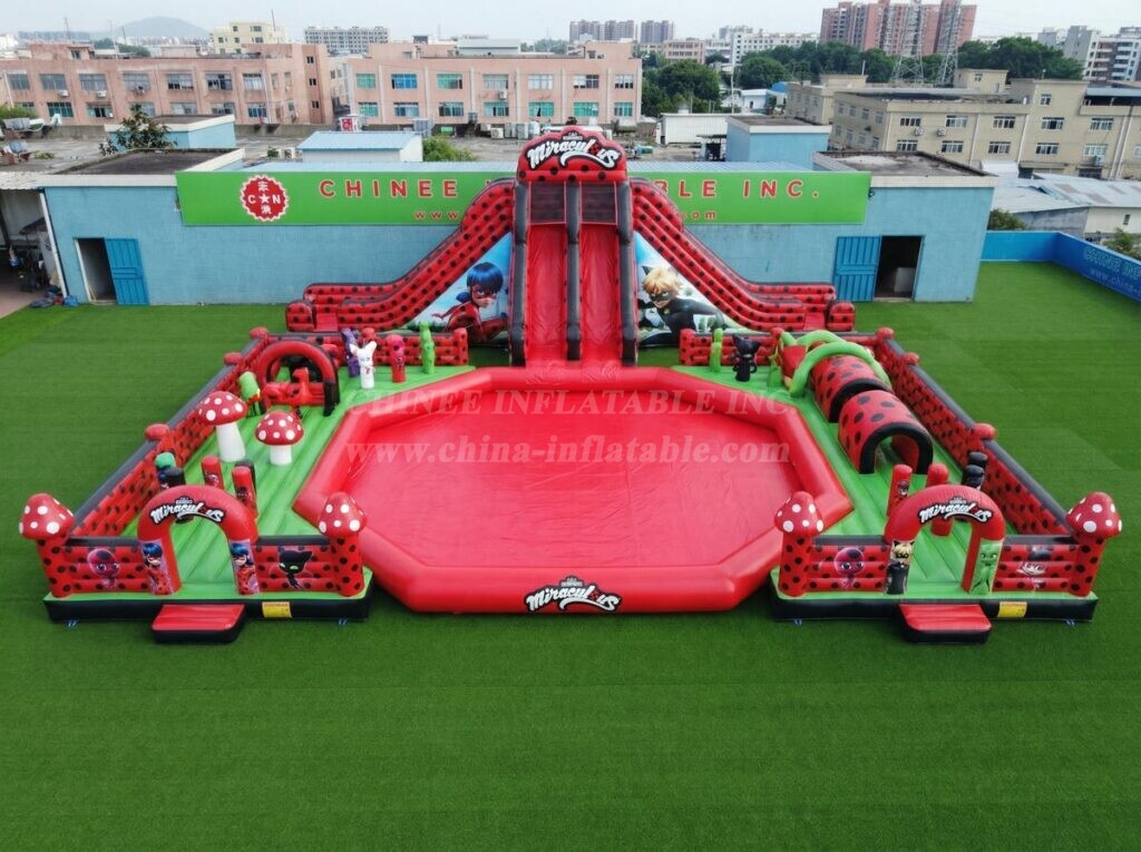 Pool3-885 Miraculous Ladybug Theme Inflatable Pool Water Park