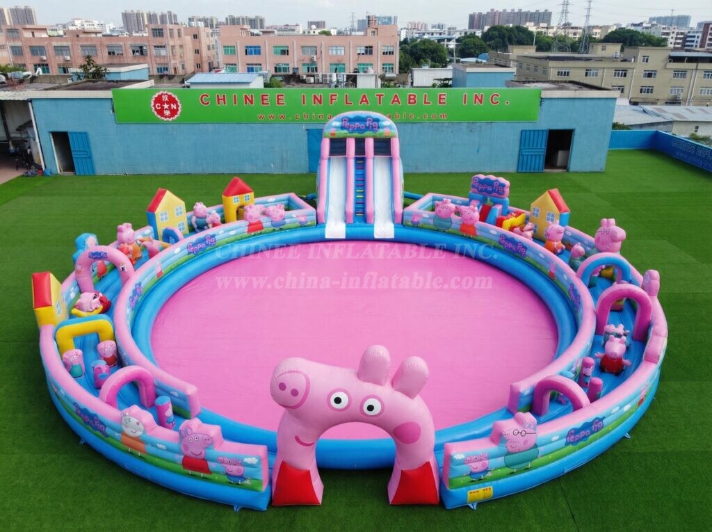 Pool3-894 Peppa Pig Theme Inflatable Pool Water Park