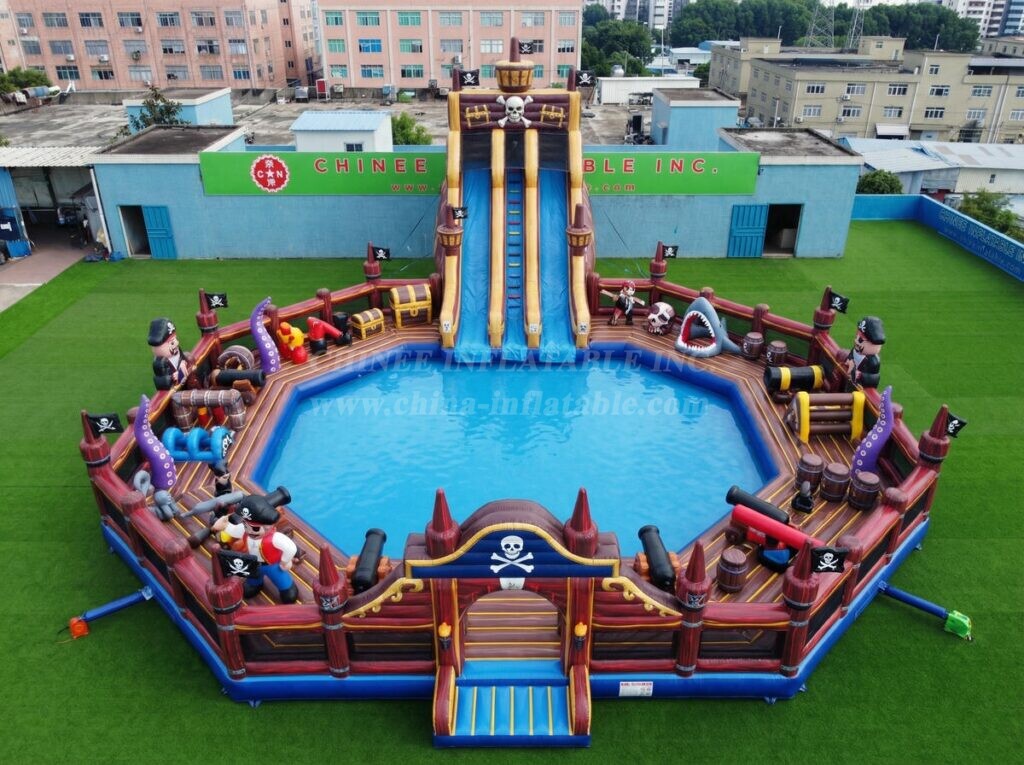 Pool3-896 Pirates Theme Inflatable Pool Water Park