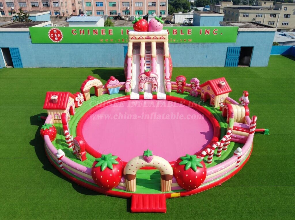 Pool3-910 Strawberry Shortcake Theme Inflatable Pool Water Park