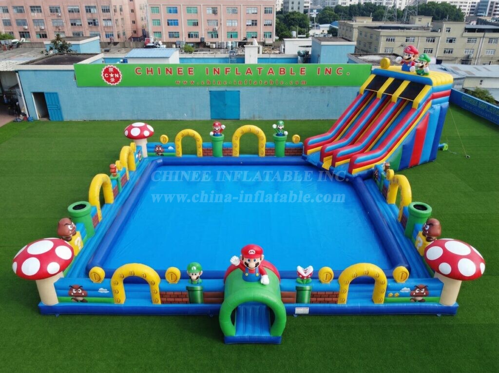 Pool3-911 Super Mario Theme Inflatable Pool Water Park