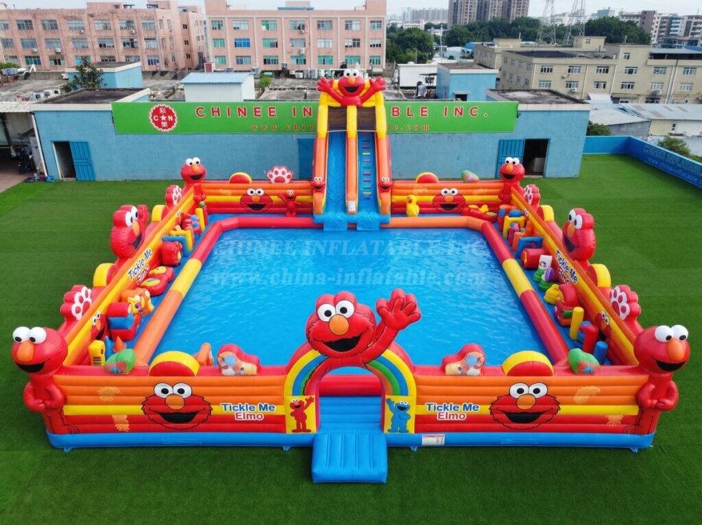 Pool3-914 Tickle Me Elmo Theme Inflatable Pool Water Park