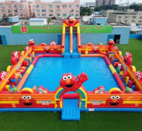 Pool3-914 Tickle Me Elmo Theme Inflatable Pool Water Park