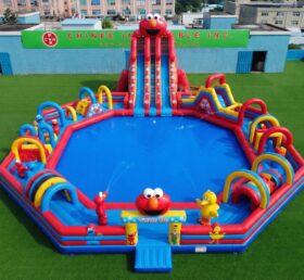 Pool3-915 Tickle Me Elmo Theme Inflatable Pool Water Park