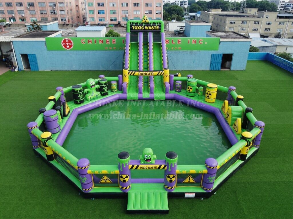 Pool3-919 Toxic Theme Inflatable Pool Water Park