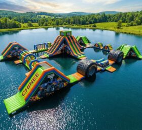 S640 Monster Trucks Theme Inflatable Water Park