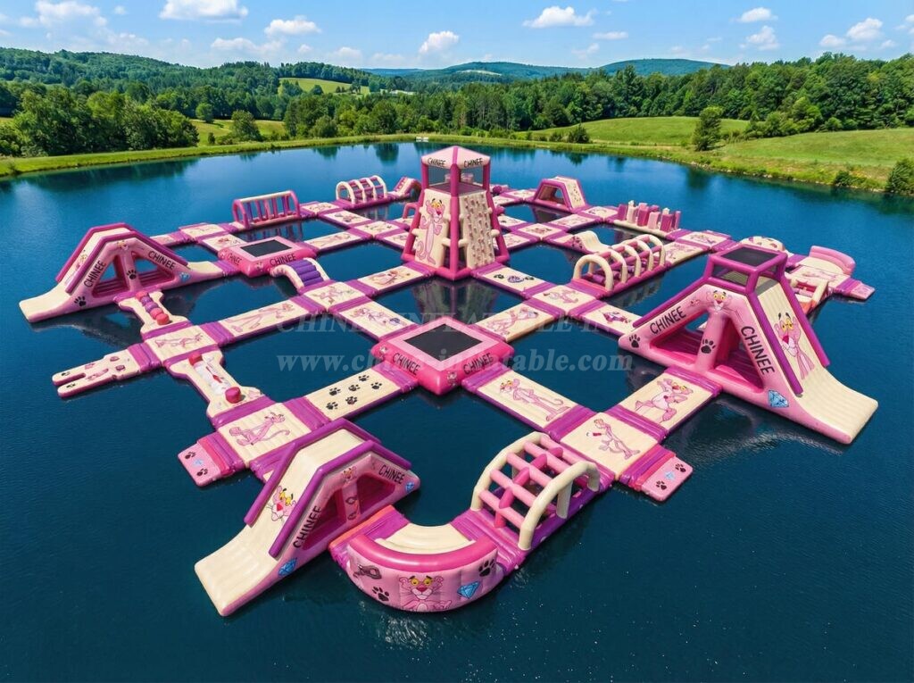S645 Pink Panther Theme Inflatable Water Park